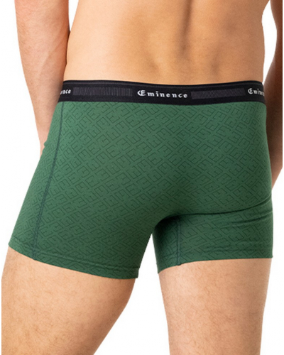Boxer cotton stretch Eminence Tailor (Imprimé Vert)