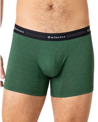 Boxer coton stretch Eminence Tailor (Imprimé Vert)