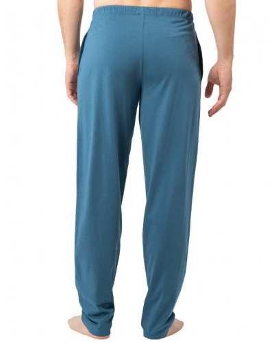 Pijama largo abotonado 100% Algodón Eminence Casual (Blanc/Bleu)