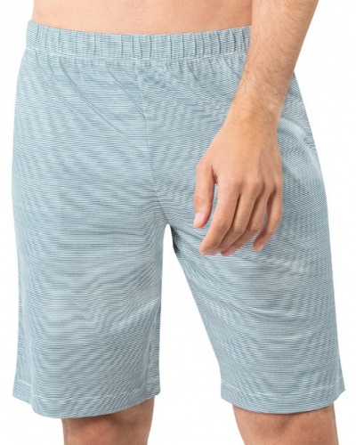 Pijama corto abotonado 100% Algodón Eminence Casual (Bleu/Blanc)