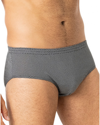 Paquete de 3 calzoncillos cintura alta 100% Algodón Eminence Trio Fantaisie (Imprimé Gris & Noir)