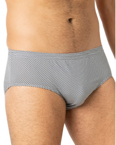 Lot de 3 slips taille haute 100% Coton Eminence Trio Fantaisies (Imprimé Gris & Noir)