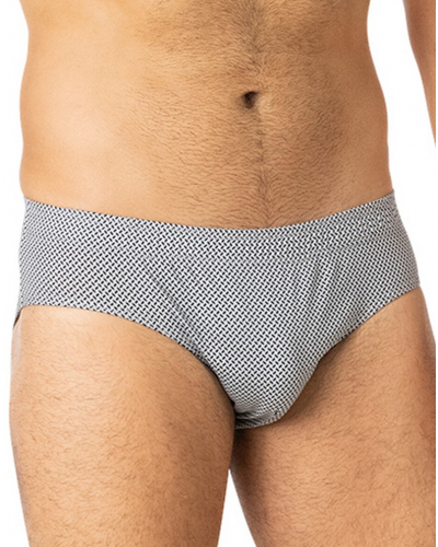 Pack of 3 briefs 100% Cotton Eminence Trio Fantaisie (Imprimé Gris & Noir)