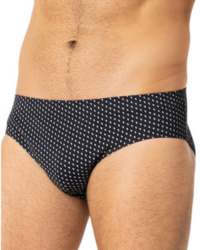 Pack of 3 briefs 100% Cotton Eminence Trio Fantaisie (Imprimé Gris & Noir)