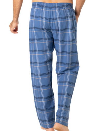 Pyjama long en Jersey 100% Coton Eminence Mix Jersey/Flanelle (Marine)