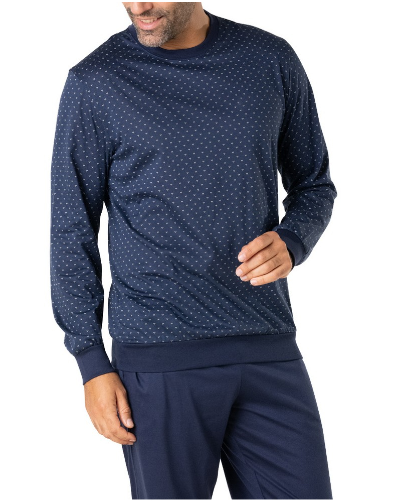 Pijama largo Jersey 100% Algodón Eminence Mercerise (Marine)