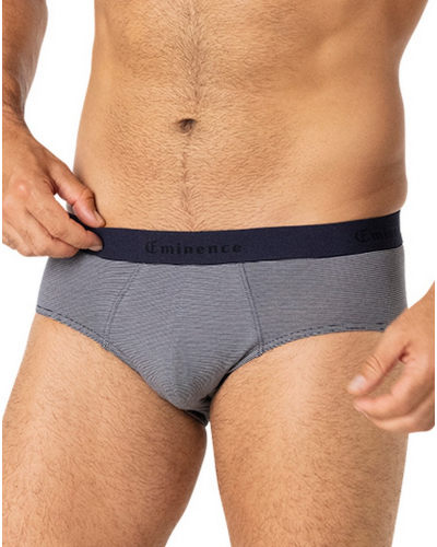 Paquete de 2 slips de algodón Eminence Daily Made In France (Marinière/Bleu Cobalt)