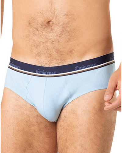 Lot de 2 slips coton stretch Eminence Club (Bleu/Gris Chiné)