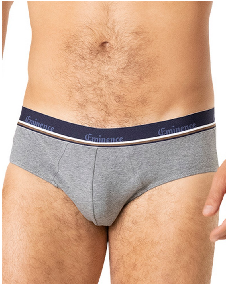 Pack of 2 briefs cotton stretch Eminence Club (Bleu/Gris Chiné)