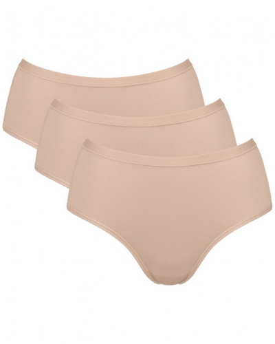 Paquete de 3 braga midi algodòn bio Sloggi GO Daily Cotton (New Beige)