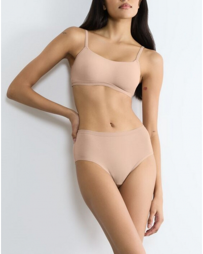 Paquete de 3 braga midi algodòn bio Sloggi GO Daily Cotton (New Beige)