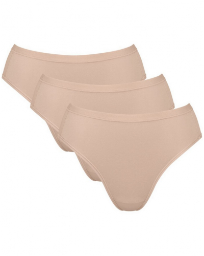 Lot de 3 slips tai en coton bio Sloggi Go Daily Cotton (New Beige)