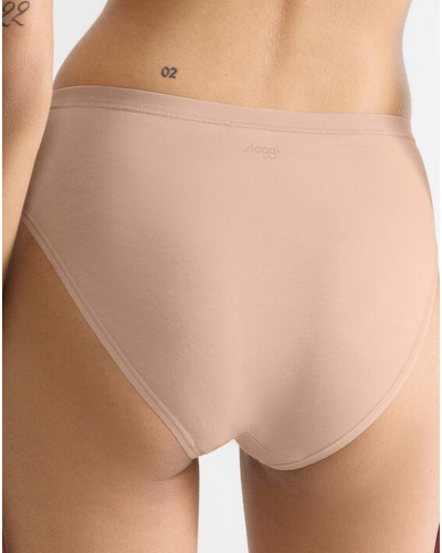 Pack of 3 tai briefs Cotton bio Sloggi Go Daily Cotton (New Beige)