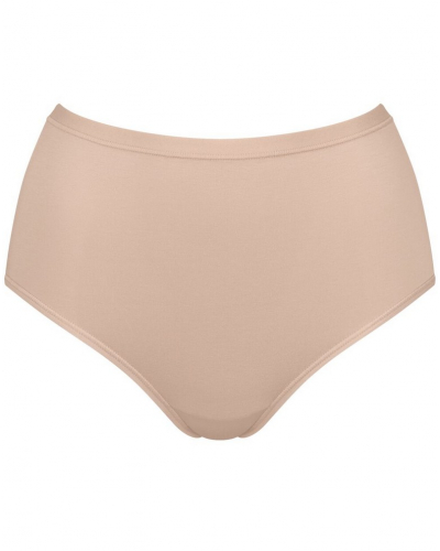 Lot de 3 slips taille haute en coton bio Sloggi Go Daily Cotton (New Beige)