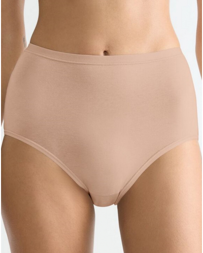 Lot de 3 slips taille haute en coton bio Sloggi Go Daily Cotton (New Beige)