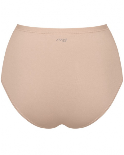 Calzoncillos de cintura alta algodòn bio Sloggi Go Daily Cotton (New Beige)