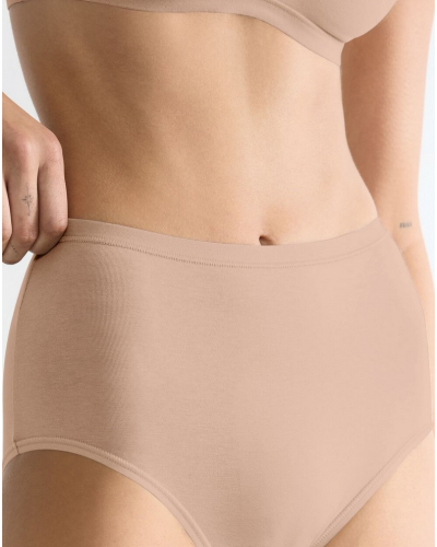 Calzoncillos de cintura alta algodòn bio Sloggi Go Daily Cotton (New Beige)