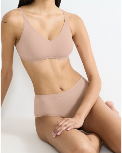 Slip midi en coton bio Sloggi GO Daily Cotton (New Beige)