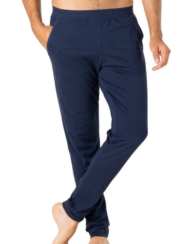 Pyjama long 100% Coton Bio Eminence (Gris Chiné/Marine)