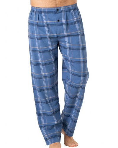 Pijama largo abotonado 100% Algodón Eminence Flanelle (Bleu)