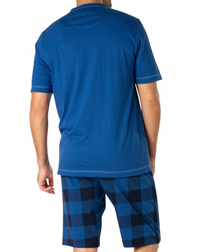 Pijama corto abotonado 100% Algodón Eminence Camper (Bleu Prusse)