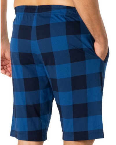 Buttoned-up short pajamas 100% Cotton Eminence Camper (Bleu Prusse)