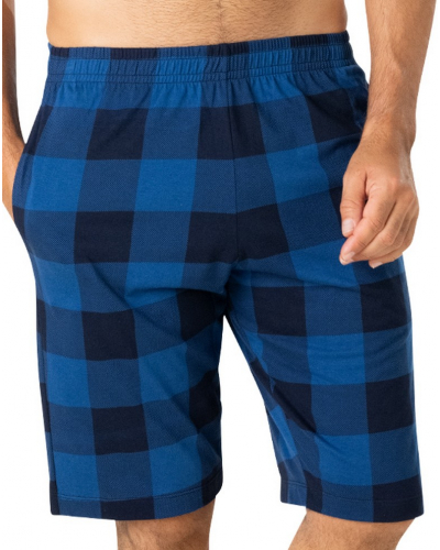 Pyjama court boutonné 100% Coton Eminence Camper (Bleu Prusse)