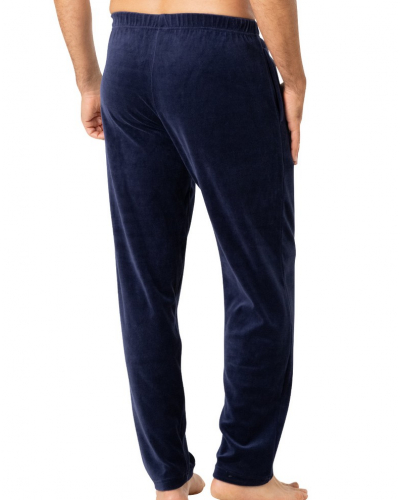 Pijama largo cuello V terciopelo Eminence Velours (Marron/Marine)