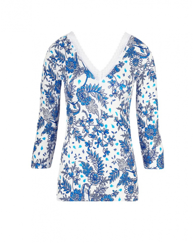 Camiseta mangas largas Antigel Patio Fraîcheur (Bleu Azul)