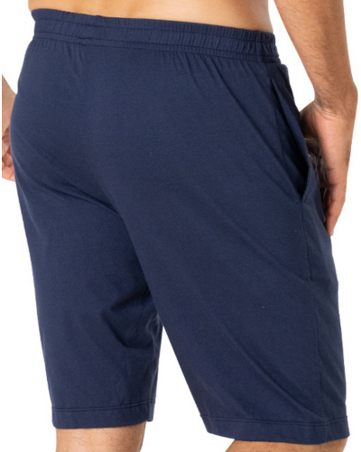 Pyjama court boutonné col V 100% Coton Eminence Club (Vert/Marine)