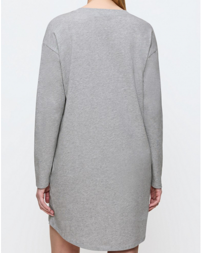 Camisón mangas largas 100% Algodón Nuit Triumph (Dark Grey Melange)