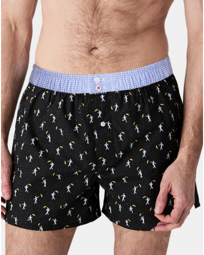 Boxer calzoncillo suspensorio 100% algodón orgánico Arthur (Negro)