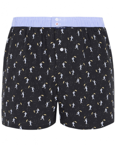 Boxer calzoncillo suspensorio 100% algodón orgánico Arthur (Negro)