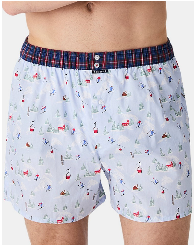 Boxer calzoncillo suspensorio 100% algodón orgánico Arthur (Ciel)