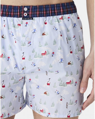 Boxer calzoncillo suspensorio 100% algodón orgánico Arthur (Ciel)