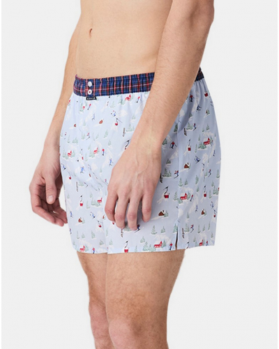 Caleçon slip à suspensoir 100% coton bio Arthur (Ciel)