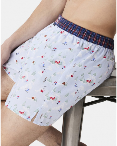 Boxer calzoncillo suspensorio 100% algodón orgánico Arthur (Ciel)