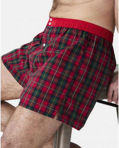 Boxer calzoncillo suspensorio 100% algodón orgánico Arthur (Rojo)