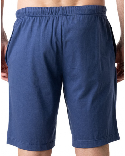 Pyjama court 100% Coton Eminence Liberty (Marine/Bleu)