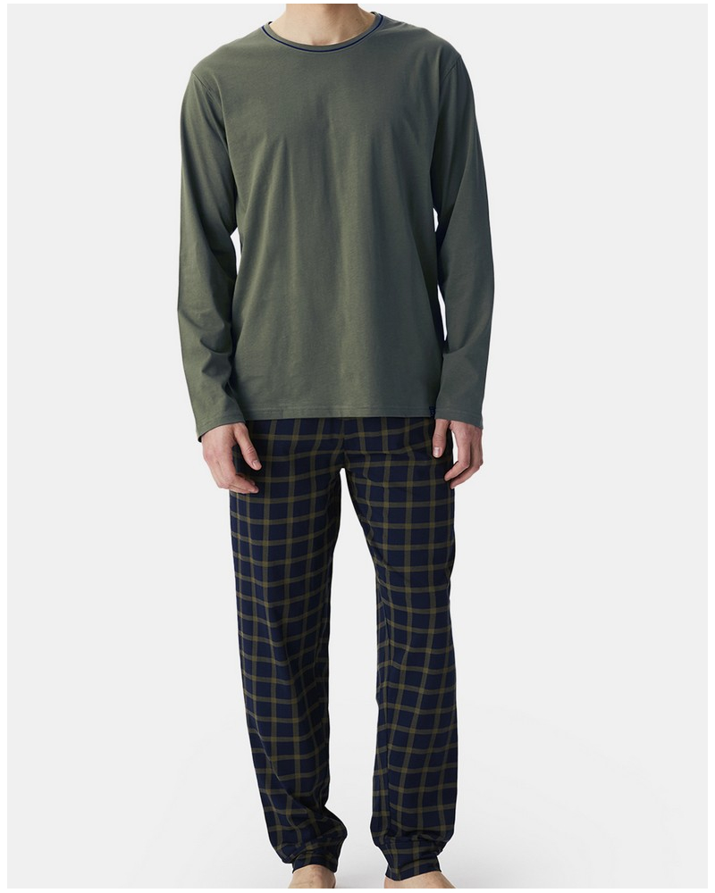 Pyjama long Jersey 100% coton Arthur (Marine/Kaki)