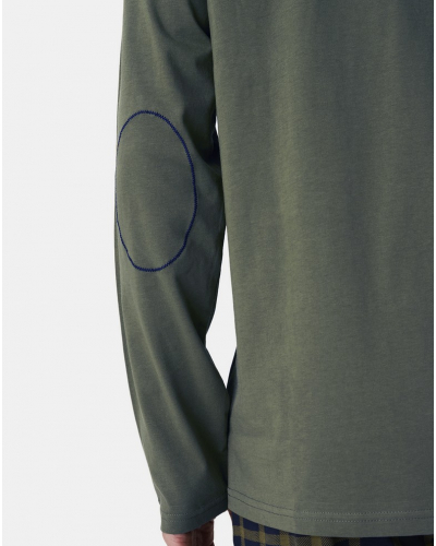 Pyjama long Jersey 100% coton Arthur (Marine/Kaki)