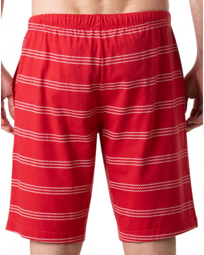 Pyjama court 100% Coton Eminence Nautique (Marine/Rouge)