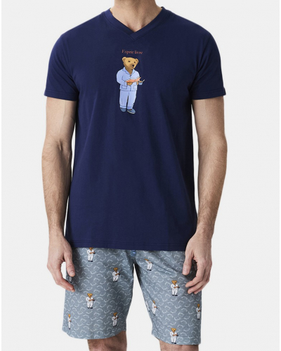 Bermuda pyjama Jersey 100% cotton Arthur (Gris)