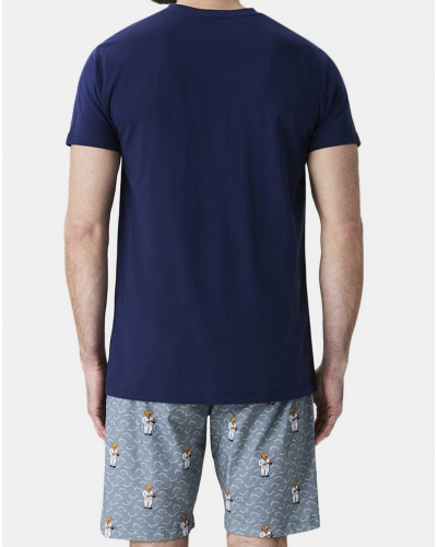 Pijama bermuda Jersey 100% algodón Arthur (Gris)