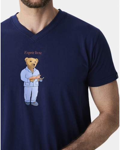 Bermuda pyjama Jersey 100% cotton Arthur (Gris)