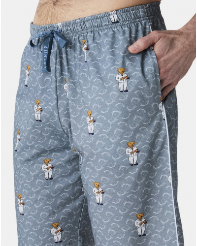 Bermuda pyjama Jersey 100% cotton Arthur (Gris)