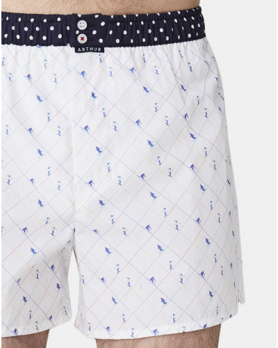 Boxer calzoncillo suspensorio 100% algodón orgánico Arthur (Blanco)