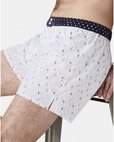 Caleçon slip à suspensoir 100% coton bio Arthur (Blanc)