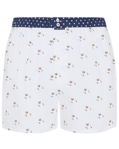 Boxer calzoncillo suspensorio 100% algodón orgánico Arthur (Blanco)