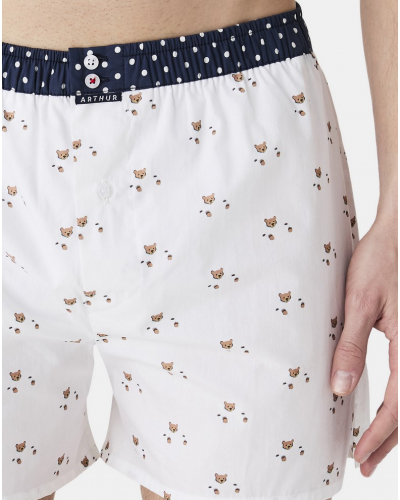 Caleçon slip à suspensoir 100% coton bio Arthur (Blanc)